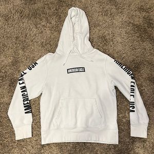 American Eagle White Hoodie. Size L